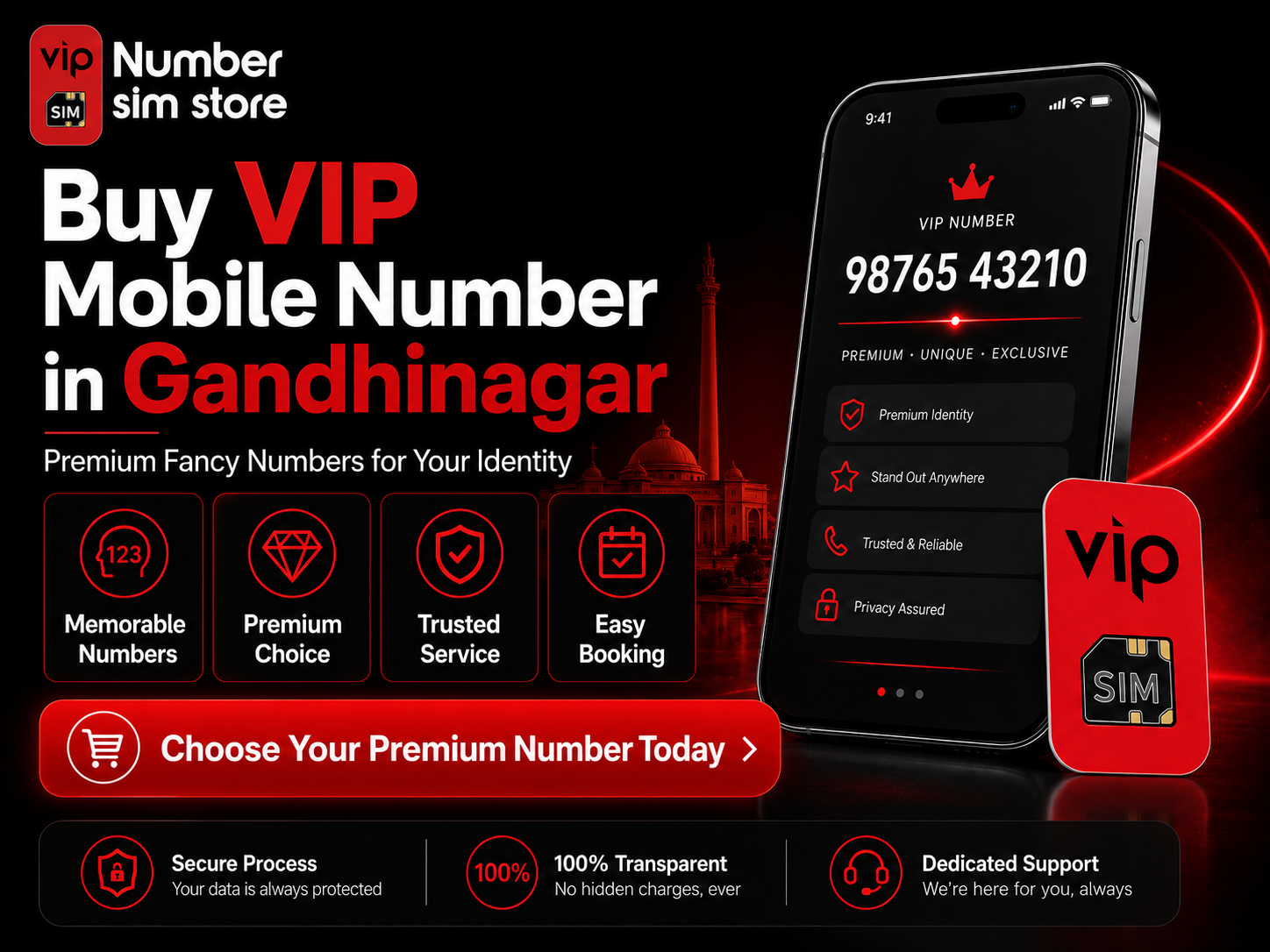 Buy VIP Mobile Number in Gandhinagar | Fancy & Premium Numbers Online