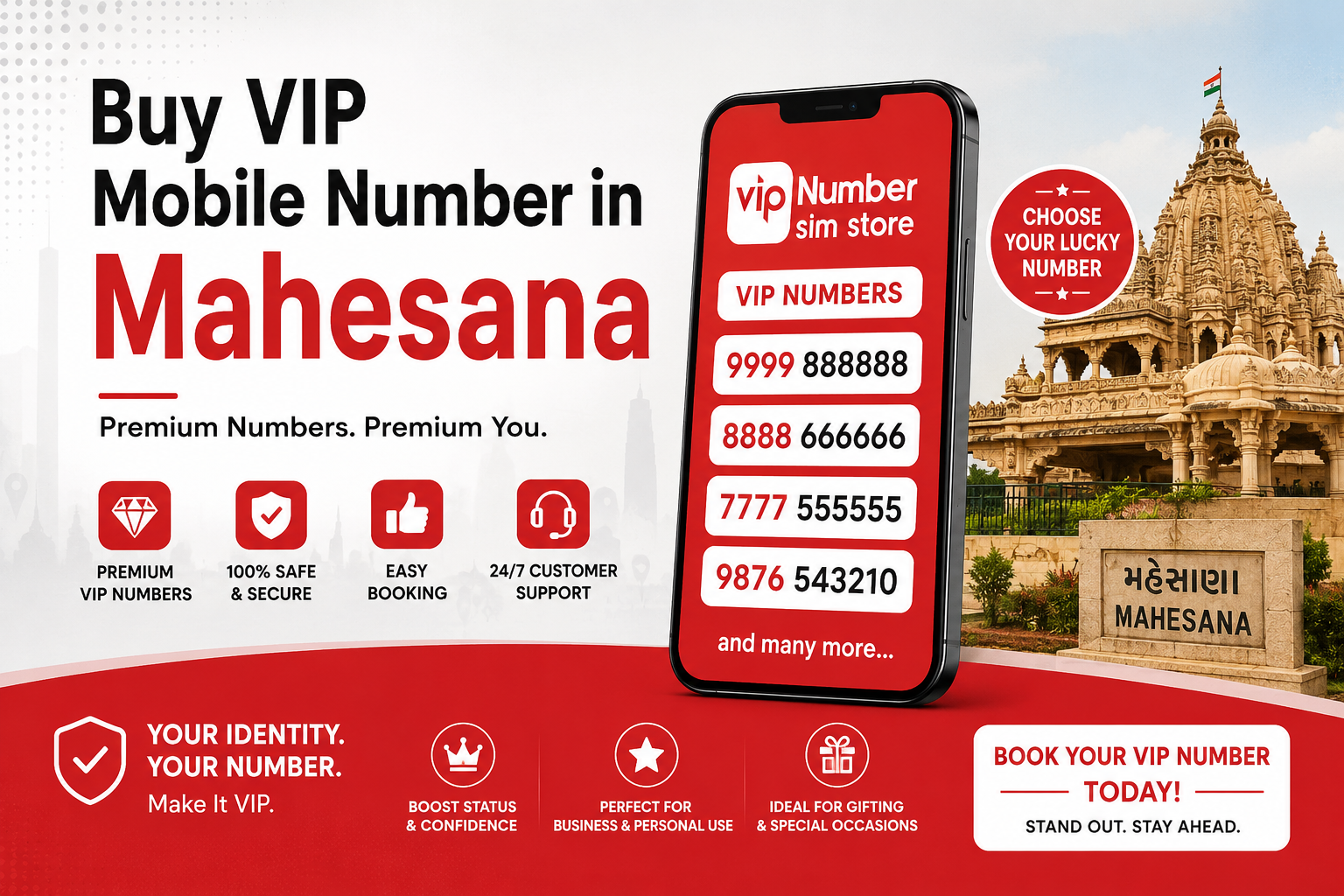 Buy VIP Mobile Number in Mahesana | Fancy & Premium Numbers Online