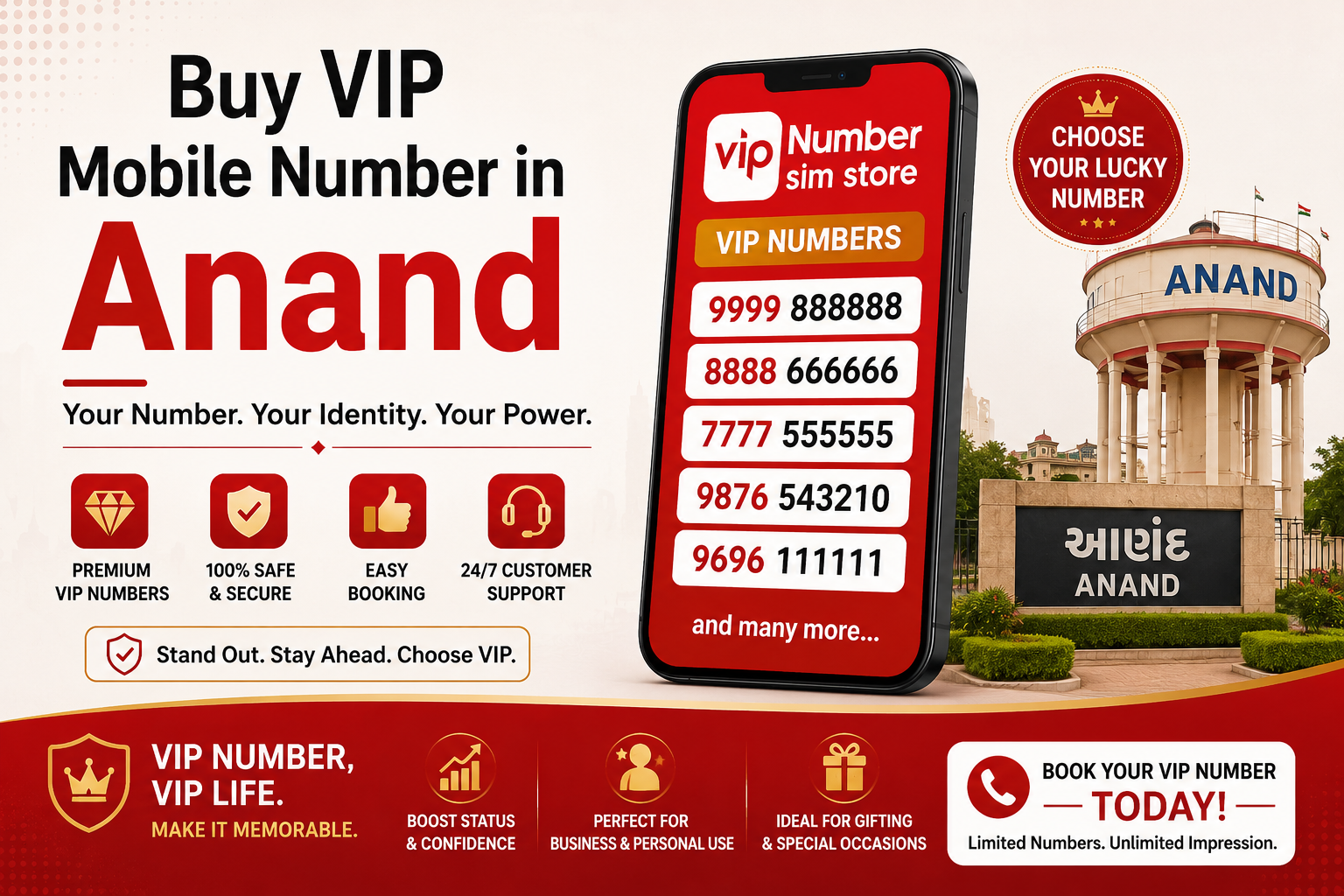 Buy VIP Mobile Number in Anand