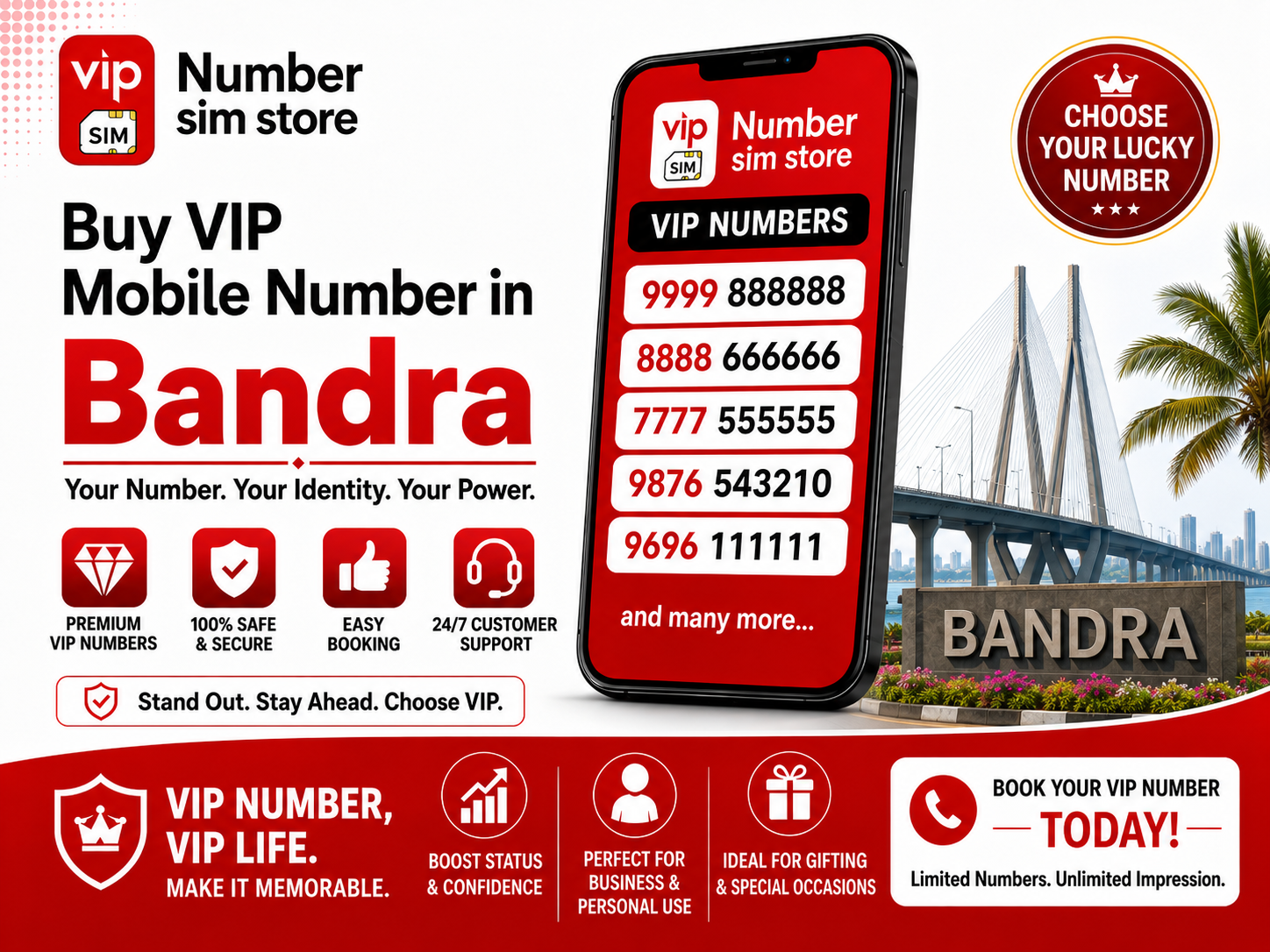 Buy VIP Mobile Number in Bandra | Fancy & Premium Numbers Online