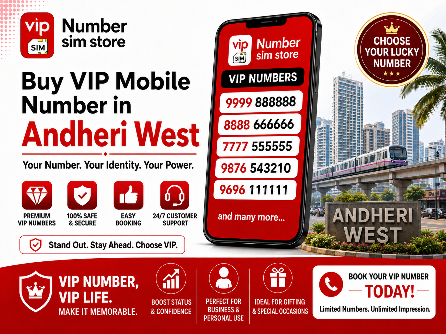 Buy VIP Mobile Number in Andheri West | Fancy & Premium Numbers Online