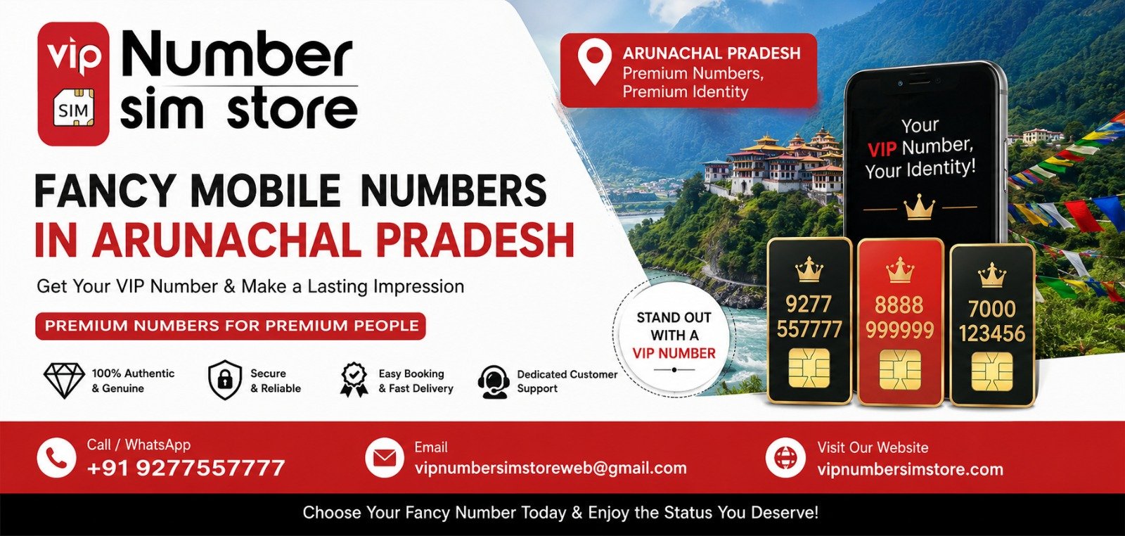 VIP Mobile Number in Arunachal Pradesh – Book Premium Fancy Mobile Numbers Online