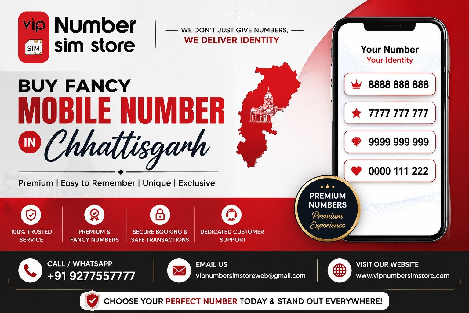 VIP Mobile Number in Chhattisgarh – Buy Premium & Fancy Numbers Online